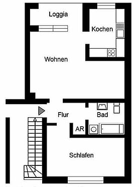 Beispiel-Grundriss unserer Mietwohnungen in Duisburg-Obermarxloh 6