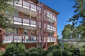 Balkone des Mehrfamilienhauses in der Friedrich-List-Straße 18
