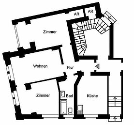 Beispiel-Grundriss unserer Mietwohnungen in Duisburg-Obermarxloh 4