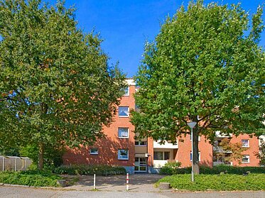 Bäume neben dem Zu- und Eingangsbereich eines unserer Mietobjekte in Krefeld-Inrath