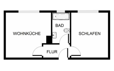 Beispiel-Grundriss unserer Mietwohnungen in Gelsenkirchen-Bulmke-Hüllen 5